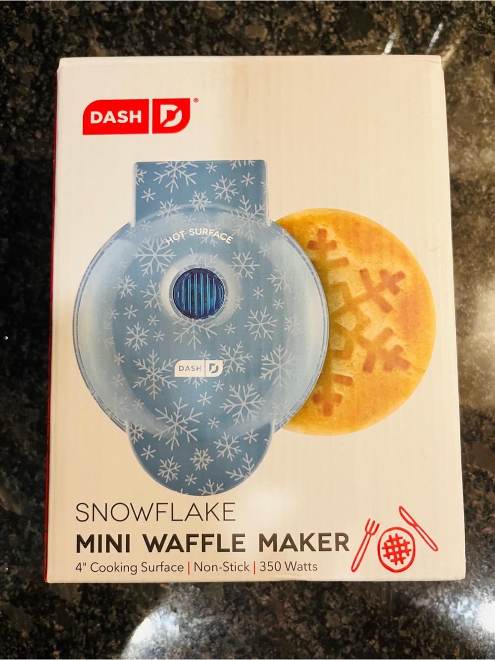 Dash Snowflake Mini Waffle Maker - Blue